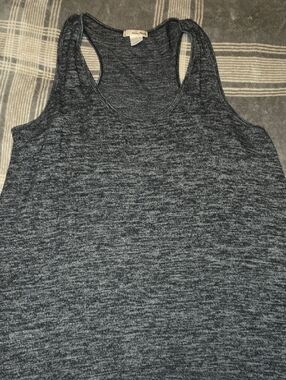 Ulla Popken Charcoal Black Marled Knit Tank
